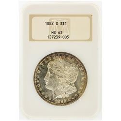 1882-S $1 Morgan Silver Dollar NGC Graded MS63