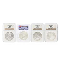 2005-2008 $1 American Silver Eagle Coin Set NGC & PCGS MS69