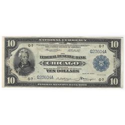 1918 $10 Federal Reserve Bank of Chicago National Currency Note