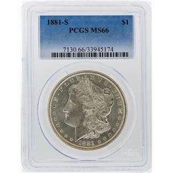 1881-S $1 Morgan Silver Dollar PCGS Graded MS66