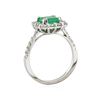 Image 3 : 14KT White Gold 1.33ct Emerald and Diamond Ring