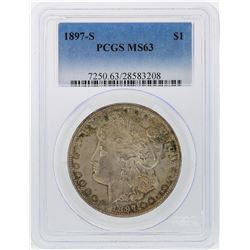 1897-S $1 Morgan Silver Dollar Coin PCGS Graded MS63