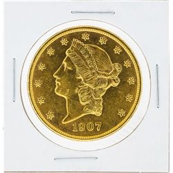 1907 $20 Liberty Head Double Eagle Gold Coin