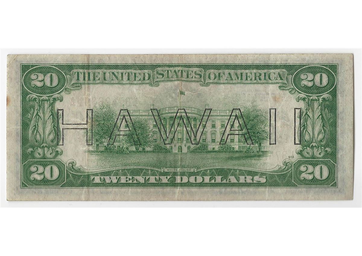 1934A $20 Federal Reserve Emergency Hawaii Note