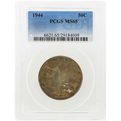1944 Walking Liberty Half Dollar Coin PCGS MS65