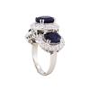 Image 3 : 14KT White Gold 8.04ctw Sapphire and Diamond Ring