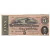 Image 1 : 1864 $5 The Confederate States of America Note