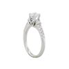 Image 3 : 14KT White Gold 1.11ctw Round Cut Diamond Engagement Ring