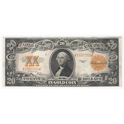 1922 $20 Gold Certificate Note