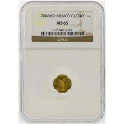 2006 1/20 oz Mexico Gold Libertad Coin NGC Graded MS65