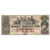 Image 1 : 1854 $5 The Farmers and Merchants Bank Obsolete Bank Note