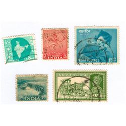 India Postage Stamps Lot of 5