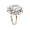 Image 3 : 14KT White Gold 5.71ct Aquamarine and Diamond Ring