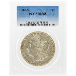 1902-S $1 Morgan Silver Dollar PCGS Graded MS65