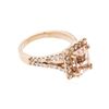 Image 1 : 14KT Rose Gold 2.15ct Morganite and Diamond Ring