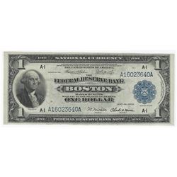 1918 $1 Federal Reserve Bank of Boston National Currency Note
