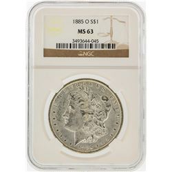 1885-O $1 Morgan Silver Dollar NGC Graded MS63