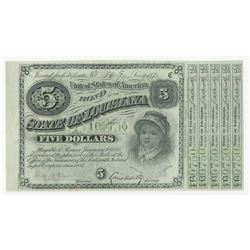 1875/8 $5 State of Louisiana Baby Bond Obsolete Note