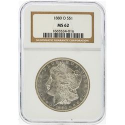 1880-O $1 Morgan Silver Dollar NGC Graded MS62