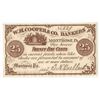 Image 1 : 1863 25 Cents W.H. Cooper & Co. Bankers Obsolete Note