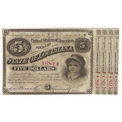 1875/6 $5 State of Louisiana Baby Bonds