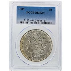 1888 $1 Morgan Silver Dollar PCGS Graded MS63+