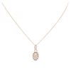 Image 1 : 14KT Rose Gold 1.24ctw Diamond Pendant With Chain