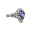 Image 1 : 14KT White Gold 2.15ct Tanzanite and Diamond Ring