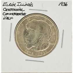 1936 Elgin Illinois Centennial Commemorative Half Dollar Coin