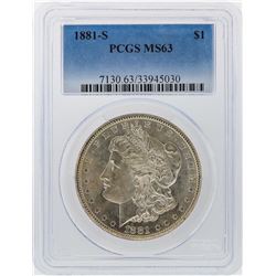 1881-S $1 Morgan Silver Dollar PCGS Graded MS63