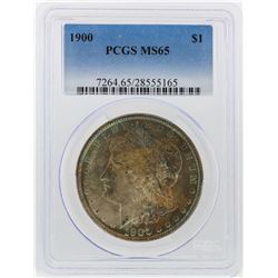 1900 $1 Morgan Silver Dollar PCGS Graded MS65 w/ Nice Toning