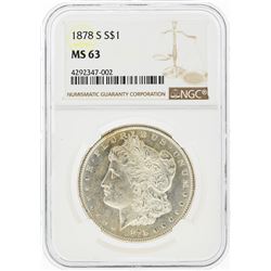 1878-S $1 Morgan Silver Dollar NGC Graded MS63