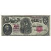 Image 1 : 1907 $5 Large Size Woodchopper Legal Tender Note