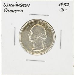 1932-D Washington Quarter Key Date Silver Coin
