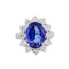 Image 2 : 14KT White Gold 5.24ct Tanzanite and Diamond Ring