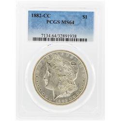 1882-CC $1 Morgan Silver Dollar PCGS Graded MS64