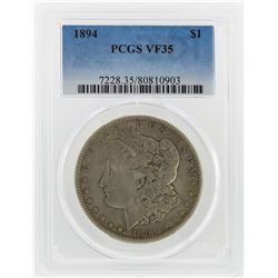 1894 $1 Morgan Silver Dollar Coin PCGS Graded VF35