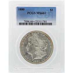1880 $1 Morgan Silver Dollar Coin PCGS Graded MS66+