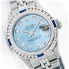 Image 1 : Womens Rolex Stainless Steel Diamond and Sapphire Datejust Wristwatch