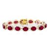 Image 1 : 14KT Yellow Gold 34.55ctw Ruby and Diamond Bracelet