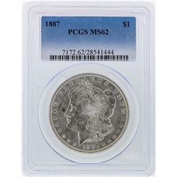 1887 $1 Morgan Silver Dollar PCGS Graded MS62