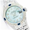Image 1 : Womens Rolex Stainless Steel Diamond and Sapphire Datejust Wristwatch