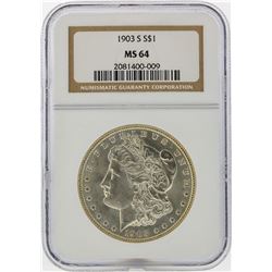 1903-S $1 Morgan Silver Dollar Coin NGC Graded MS64