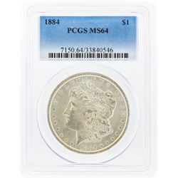 1884 $1 Morgan Silver Dollar PCGS Graded MS64