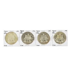 1975-1978 France 50 Francs Silver Coin Set