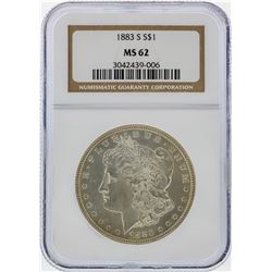 1883-S $1 Morgan Silver Dollar Coin NGC Graded MS62