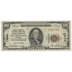1929 $100 San Francisco California National Currency Note