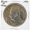 Image 1 : 1933 Egypt 20 Piastres Silver Coin
