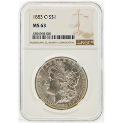 1883-O $1 Morgan Silver Dollar NGC Graded MS63