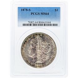 1878-S $1 Morgan Silver Dollar PCGS Graded MS64